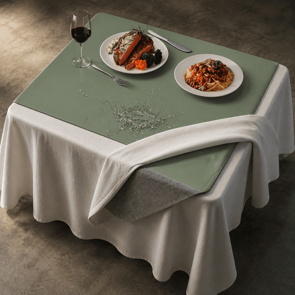 Table Protector Pad With Flanneling Heavy-duty Vinyl Padding Under Tablecloth Waterproof Heat Resistant 52 Inches Round