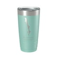 thumbnail image 1 of Lake Oahe Map Tumbler Travel Mug Insulated Laser Engraved Coffee Cup North Dakota 20 oz Teal, 1 of 1