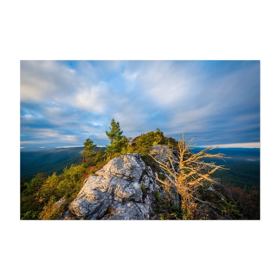 Table Rock - North Carolina Photography Landscape Nature Mountain Scenic Autumn Sunset Forest Unframed Wall Art Print 32 x 48 inches