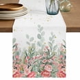 thumbnail image 1 of Table Runner 108 Inches Long for Kitchen Dining, Floral Leaves Dresser Scarf Farmhouse, Dining Table Decorations for Wedding/Parties, Summer Botanical Weeping Watercolor 13 x 108 In, 1 of 8