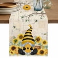 thumbnail image 1 of Table Runner 108 Inches Long for Kitchen Dining, Gnomes Sunflower Dresser Scarf Farmhouse, Dining Table Decorations for Wedding/Parties, Bees Branches Floral Watercolor 13 x 108 In, 1 of 8