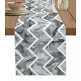 thumbnail image 1 of Table Runner 108 Inches Long for Kitchen Dining, Grey Marble Dresser Scarf Farmhouse, Dining Table Decorations for Wedding/Parties, Modern Abstract Art Aesthetics Geometric 13 x 108 In, 1 of 9