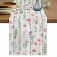 thumbnail image 1 of Table Runner 108 Inches Long for Kitchen Dining, Pink Spring Floral Dresser Scarf Farmhouse, Dining Table Decorations for Wedding/Parties, Flowers Botanical Elegant Wooden 13 x 108 In, 1 of 8