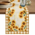 thumbnail image 1 of Table Runner 108 Inches Long for Kitchen Dining, Summer Sunflowers Dresser Scarf Farmhouse, Dining Table Decorations for Wedding/Parties, Country Botanical Flowers Leaves 13 x 108 In, 1 of 8