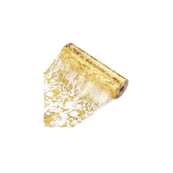 Table Runner 11 Inch X 100 Feet Inches Glitter Metallic Mesh Roll Decorations For Wedding Shower Birthday Christmas