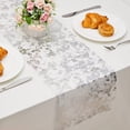 thumbnail image 1 of Table Runner 11 Inch x 16 Feet Glitter Metallic Thin Mesh Table Runner Roll Table Decorations for Wedding Bridal Shower, Baby Shower Birthday Party, 1 of 7