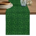 thumbnail image 1 of Table Runner - 120 Inch Long, St. Patrick's Day Kitchen Dining Table Runner Dresser Scarves, Spring Green Shamrock Lucky Leaves Farmhouse Decor for Coffee Tables Wedding Party Banquet, 1 of 8