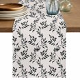 thumbnail image 1 of Table Runner 120 Inches Long for Kitchen Dining, Black Leaves Dresser Scarf Farmhouse, Dining Table Decorations for Wedding/Parties, Vintage Leaf Botanical Minimalist Art 13 x 120 In, 1 of 8