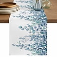 thumbnail image 1 of Table Runner 120 Inches Long for Kitchen Dining, Eucalyptus Leaves Dresser Scarf Farmhouse, Dining Table Decorations for Wedding/Parties, Light Blue Summer Botanical Weeping 13 x 120 In, 1 of 8