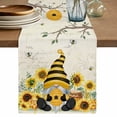 thumbnail image 1 of Table Runner 120 Inches Long for Kitchen Dining, Gnomes Sunflower Dresser Scarf Farmhouse, Dining Table Decorations for Wedding/Parties, Bees Branches Floral Elegant Pastoral 13 x 120 In, 1 of 8