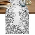 thumbnail image 1 of Table Runner 120 Inches Long for Kitchen Dining, Grey Eucalyptus Leaves Dresser Scarf Farmhouse, Dining Table Decorations for Wedding/Parties, Spring Summer Botanical 13 x 120 In, 1 of 8