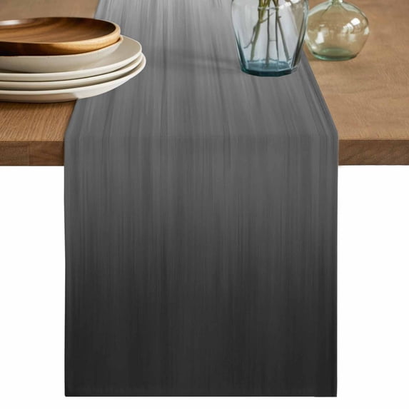 Table Runner 120 Inches Long for Kitchen Dining, Grey Ombre Dresser Scarf Farmhouse, Dining Table Decorations for Wedding/Parties, Contemporary Gradient Abstract Art 13 x 120 In