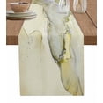 thumbnail image 1 of Table Runner 120 Inches Long for Kitchen Dining, Marble Yellow Dresser Scarf Farmhouse, Dining Table Decorations for Wedding/Parties, Modern Abstract Ink Painting Luxury 13 x 120 In, 1 of 8