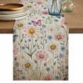 thumbnail image 1 of Table Runner 120 Inches Long for Kitchen Dining, Pink Spring Floral Dresser Scarf Farmhouse, Dining Table Decorations for Wedding/Parties, Elegant Pastoral Flowers Butterflies Vintage 13 x 120 In, 1 of 8