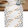 thumbnail image 1 of Table Runner 120 Inches Long for Kitchen Dining, Spring Flowers Dresser Scarf Farmhouse, Dining Table Decorations for Wedding/Parties, Modern Simple Floral Plants Lines Art 13 x 120 In, 1 of 8