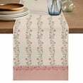 thumbnail image 1 of Table Runner 120 Inches Long for Kitchen Dining, Spring Pink Floral Dresser Scarf Farmhouse, Dining Table Decorations for Wedding/Parties, Vintage Farmhouse Flowers Art 13 x 120 In, 1 of 8