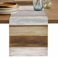 thumbnail image 1 of Table Runner 120 Inches Long for Kitchen Dining, Vintage Brown Wood Dresser Scarf Farmhouse, Dining Table Decorations for Wedding/Parties, Farmhouse Wooden Plank Rustic 13 x 120 In, 1 of 8