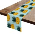 thumbnail image 1 of Table Runner 13*72 In,Set Of 1 Seamless Pattern With Yellow Pineapples On Light Blue Background High Density Cotton Linens Machine Washable Table Runner For Kitchen Dining Table Coffee Table Decor, 1 of 4