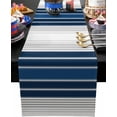 thumbnail image 1 of Table Runner 13.8x71inch Stripe Country Farmhouse Minimalist Waterproof Table Cloth Holiday Kitchen Dining Table Decorations for Indoor Outdoor Home Party Coffee, 1 of 8