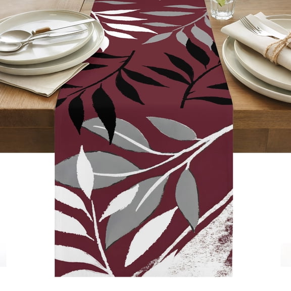 Table Runner 13x70in Long, Linen Washable Dresser Scarf Kitchen Dinning Tablerunners for Holiday/Party/Wedding/Home Tables Decor