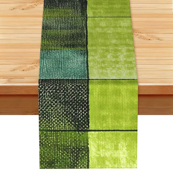 Table Runner 13x72in Linen Look Polyester Rustic Farmhouse Decor For Dining Table Kitchen Coffee Mantel Office Wedding Chartreuse Retro Houndstooth Hand-Drawn Sketch_4