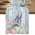 thumbnail image 1 of Table Runner - 36 Inch Long, Easter Kitchen Dining Table Runner Dresser Scarves, Country Spring Bunny Eggs Botanicals Wooden Plank Farmhouse Decor for Coffee Tables Wedding Party Banquet, 1 of 8