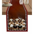 thumbnail image 1 of Table Runner 36 Inch Long - Fun Chef Food Kitchen CookingDecorative Table Scarf,Black White CheckedDining Table Runners for Wedding Party Kitchen Dining Tables, 1 of 7