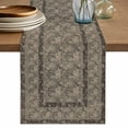 thumbnail image 1 of Table Runner - 36 Inch Long, Grey Boho Kitchen Dining Table Runner Dresser Scarves, Vintage Ethnic Tribe Abstract Art Floral Farmhouse Decor for Coffee Tables Wedding Party Banquet, 1 of 8