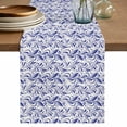 thumbnail image 1 of Table Runner - 36 Inch Long, Purple Flower Pattern Kitchen Dining Table Runner Dresser Scarves, Vintage Floral Botanical Simple Farmhouse Decor for Coffee Tables Wedding Party Banquet, 1 of 8