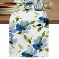 thumbnail image 1 of Table Runner 36 Inches Long for Kitchen Dining, Blue Green Spring Floral Dresser Scarf Farmhouse, Dining Table Decorations for Wedding/Parties, Weeping Botanical Summer 13 x 36 In, 1 of 8