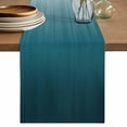 thumbnail image 1 of Table Runner 36 Inches Long for Kitchen Dining, Blue Ombre Dresser Scarf Farmhouse, Dining Table Decorations for Wedding/Parties, Contemporary Gradient Abstract Art 13 x 36 In, 1 of 8