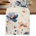 thumbnail image 1 of Table Runner 36 Inches Long for Kitchen Dining, Blue Yellow Flowers Dresser Scarf Farmhouse, Dining Table Decorations for Wedding/Parties, Spring Summer Garden Wildflowers Retro 13 x 36 In, 1 of 8