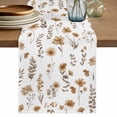 thumbnail image 1 of Table Runner 36 Inches Long for Kitchen Dining, Brown Spring Floral Dresser Scarf Farmhouse, Dining Table Decorations for Wedding/Parties, Flowers Leaves Elegant Pastoral 13 x 36 In, 1 of 8