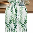 thumbnail image 1 of Table Runner 36 Inches Long for Kitchen Dining, Green Weeping Eucalyptus Dresser Scarf Farmhouse, Dining Table Decorations for Wedding/Parties, Spring Summer Country Leaves 13 x 36 In, 1 of 8
