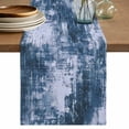 thumbnail image 1 of Table Runner 36 Inches Long for Kitchen Dining, Navy Blue Ombre Dresser Scarf Farmhouse, Dining Table Decorations for Wedding/Parties, Gradient Abstract Art Vintage 13 x 36 In, 1 of 8