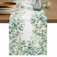 thumbnail image 1 of Table Runner 36 Inches Long for Kitchen Dining, Sage Green Eucalyptus Leaves Dresser Scarf Farmhouse, Dining Table Decorations for Wedding/Parties, Spring Summer Botanical 13 x 36 In, 1 of 8