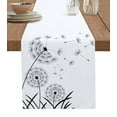 thumbnail image 1 of Table Runner 36 Inches Long for Kitchen Dining, Spring Floral Dresser Scarf Farmhouse, Dining Table Decorations for Wedding/Parties, Modern Elegant Pastoral Flowers Black 13 x 36 In, 1 of 9