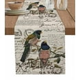 thumbnail image 1 of Table Runner 36 Inches Long for Kitchen Dining, Vintage Birds Dresser Scarf Farmhouse, Dining Table Decorations for Wedding/Parties, Country Envelope Postmark Farmhouse Botancial 13 x 36 In, 1 of 9