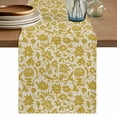 thumbnail image 1 of Table Runner 36 Inches Long for Kitchen Dining, Yelllow Floral Dresser Scarf Farmhouse, Dining Table Decorations for Wedding/Parties, Vintage Rustic Plants Flowers Spring 13 x 36 In, 1 of 8