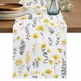 thumbnail image 1 of Table Runner 36 Inches Long for Kitchen Dining, Yellow Spring Floral Dresser Scarf Farmhouse, Dining Table Decorations for Wedding/Parties, Flowers Botanical Elegant Pastoral 13 x 36 In, 1 of 8