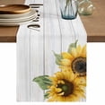 thumbnail image 1 of Table Runner 36 Inches Long for Kitchen Dining, Yellow Sunflowers Dresser Scarf Farmhouse, Dining Table Decorations for Wedding/Parties, Farmhouse Spring Botanical Floral Wooden 13 x 36 In, 1 of 8