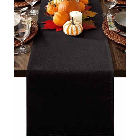 Table Runner 48 Inches Long, Evil Mouth with Tooth Halloween Pattern Cotton Linen Table Runners Non-Slip Durable Dresser Scarves for Table Party Dinner Holiday Home Decor, 1 Pack