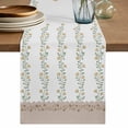thumbnail image 1 of Table Runner 48 Inches Long for Kitchen Dining, Beige Floral Dresser Scarf Farmhouse, Dining Table Decorations for Wedding/Parties, Spring Summer Botanical Flowers 13 x 48 In, 1 of 8