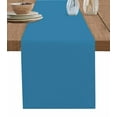 thumbnail image 1 of Table Runner 48 Inches Long for Kitchen Dining, Blue Dresser Scarf Farmhouse, Dining Table Decorations for Wedding/Parties, Modern Pure Wave Ride 13 x 48 In, 1 of 9