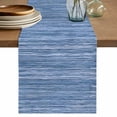 thumbnail image 1 of Table Runner 48 Inches Long for Kitchen Dining, Blue Pattern Dresser Scarf Farmhouse, Dining Table Decorations for Wedding/Parties, Vintage Abstract Minimalist Art 13 x 48 In, 1 of 8