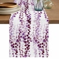 thumbnail image 1 of Table Runner 48 Inches Long for Kitchen Dining, Purple Weeping Eucalyptus Dresser Scarf Farmhouse, Dining Table Decorations for Wedding/Parties, Spring Summer Farmhouse Leaves 13 x 48 In, 1 of 8