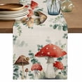 thumbnail image 1 of Table Runner 48 Inches Long for Kitchen Dining, Red Mushrooms Dresser Scarf Farmhouse, Dining Table Decorations for Wedding/Parties, Eucalyptus Leaves Summer Botanical Rustic 13 x 48 In, 1 of 8