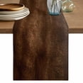 thumbnail image 1 of Table Runner 48 Inches Long for Kitchen Dining, Retro Wooden Board Dresser Scarf Farmhouse, Dining Table Decorations for Wedding/Parties, Western Country Farmhouse Brown Wood 13 x 48 In, 1 of 8