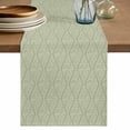 thumbnail image 1 of Table Runner 48 Inches Long for Kitchen Dining, Sage Green Dresser Scarf Farmhouse, Dining Table Decorations for Wedding/Parties, Modern Abstract Art Farmhouse 13 x 48 In, 1 of 8