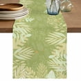 thumbnail image 1 of Table Runner 48 Inches Long for Kitchen Dining, Sage Green Leaves Dresser Scarf Farmhouse, Dining Table Decorations for Wedding/Parties, Summer Botanical Pastoral 13 x 48 In, 1 of 8